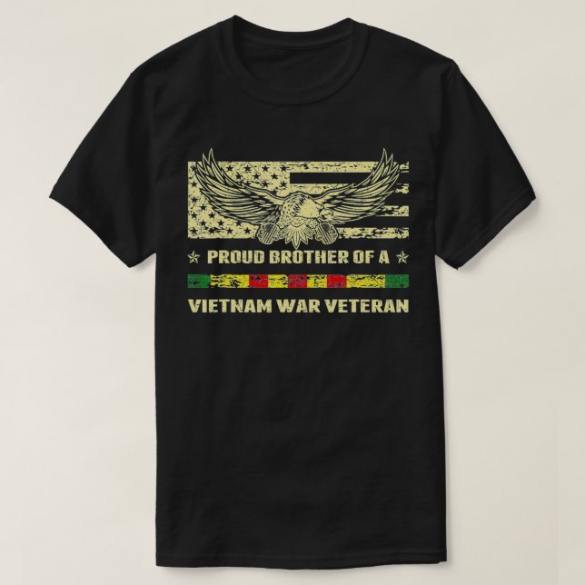 Camiseta Mens Orgulhosos Irmão De Um Militar Vietnã V (Frente do Design)