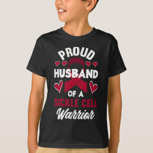 Camiseta Mens Orgulhosos Marido De Uma Doença Do Guerreiro