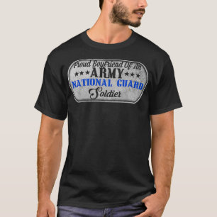 Camiseta Mens Orgulhosos Namorado De Uma Guarda Nacional Do