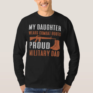 Camiseta Mens Orgulhosos Pai Militar de Filha Orgulhosa Fat