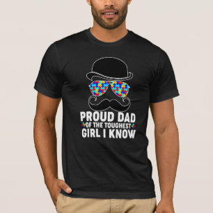 Camiseta Mens Orgulhosos Pais Da Menina Mais Dura Que Conhe