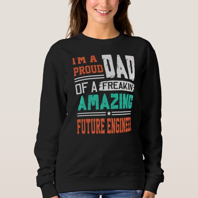 Camiseta Mens Orgulhosos Pais De Um Engenheiro Futuro Incrí (Frente)