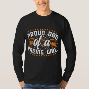 Camiseta Mens Orgulhosos Pais De Uma Rapariga De Corrida Qu