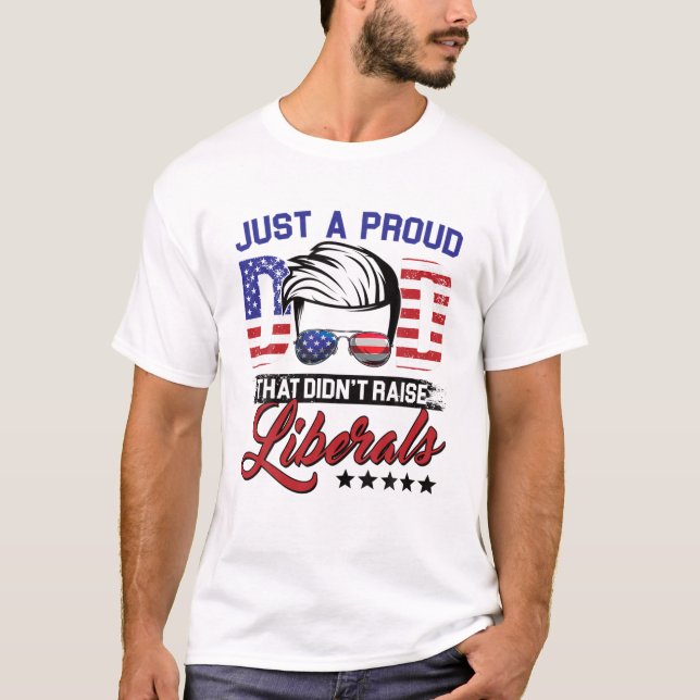 Camiseta Mens Orgulhosos Pais que não levantaram os Liberai (Frente)
