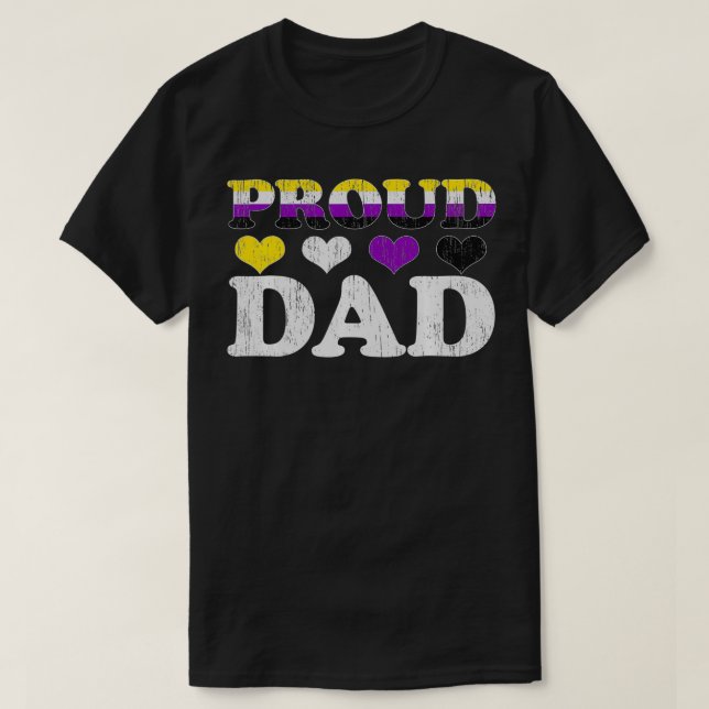 Camiseta Mens Orgulhosos pais Sinalizador de Orgulho Não Bi (Frente do Design)