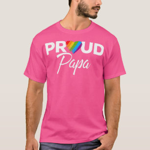 Camiseta Mens Orgulhosos Papa Orgulho gay Mês LGBTQ