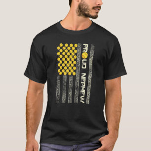 Camiseta Mens Orgulhosos Sobrinho Americano Bandeira Softba