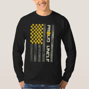 Camiseta Mens Orgulhosos Tio Americano Flag Softball Sport