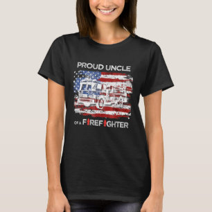 Camiseta Mens Orgulhosos Tio De Um Bombeiro 2022