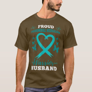 Camiseta Mens Orgulhosos Trigeminal Neuralgia Guerreiro Mar