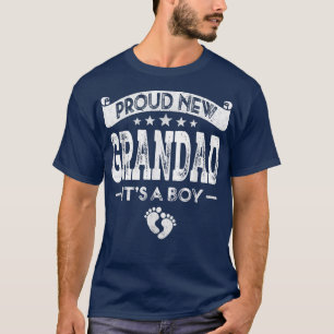 Camiseta Mens Orgulhosos Vovô É Um Menino Sexo De Vara