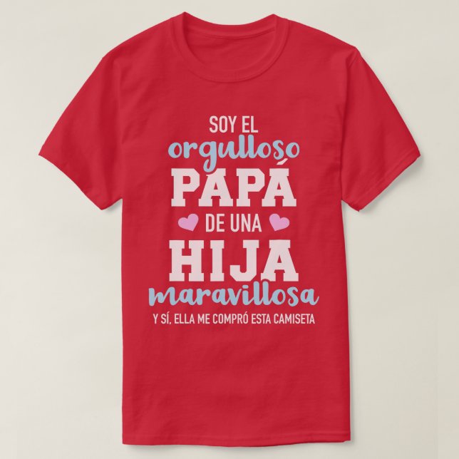 Camiseta Mens Orgulloso papa de una hija maravillosa (Frente do Design)
