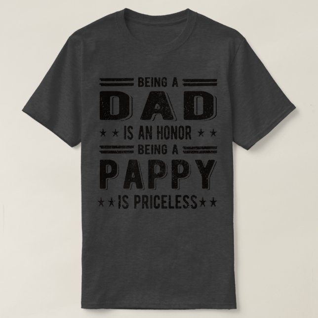 Camiseta Mens Orud Pappy Melhor Avô Pappy (Frente do Design)