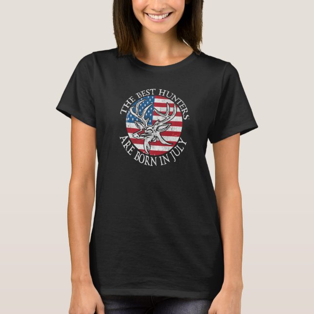 Camiseta Mens Os Melhores Caçadores Estão Nasceres Em Junho (Frente)