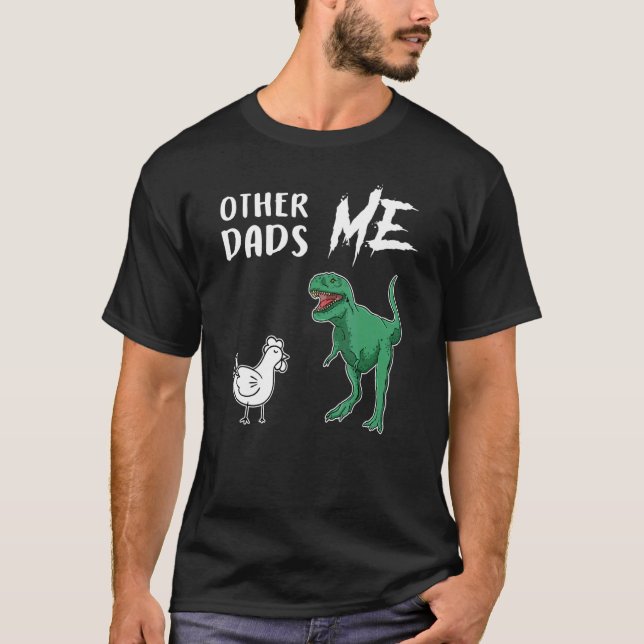 Camiseta Mens Outros Pais Eu Frango Rex Novo Pai 1rua Papá (Frente)