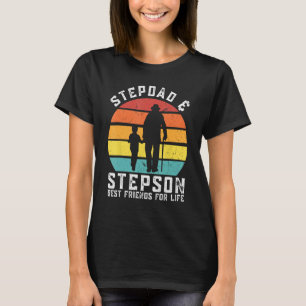 Camiseta Mens padrasto e enteado são os melhores amigos par