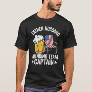 Camiseta Mens Padre Husband Equipe de Bebendo dos Estados U
