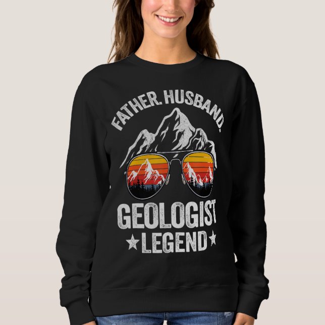Camiseta Mens Padre Husband Geologista Legend Geology Retro (Frente)