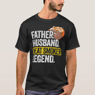 Camiseta Mens Padre Marido Carne Fumante Legenda Pai