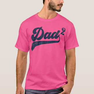 Camiseta Mens Pai2 Pai Quadrado Presentes Pai De Dois Pais 