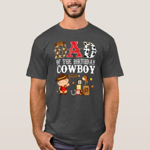 Camiseta Mens Pai 1rua Primeiro Birthday Cowboy Western Rod
