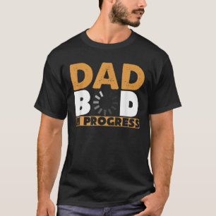 Camiseta Mens PAI BOD EM ANDAMENTO FELIZ Aniversário Do Pa