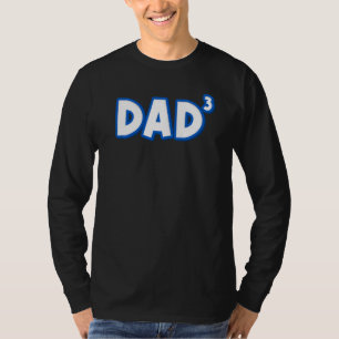Camiseta Mens Pai Cubou O Pai De Três Pais Ao Terceiro Po