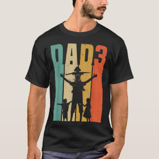 Camiseta Mens Pai do Dia de os pais 3 Pai 3