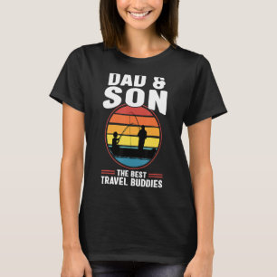 Camiseta Mens pai e filho dos melhores amigos viagens peixe