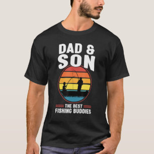 Camiseta Mens pai e filho dos melhores companheiros de pesc