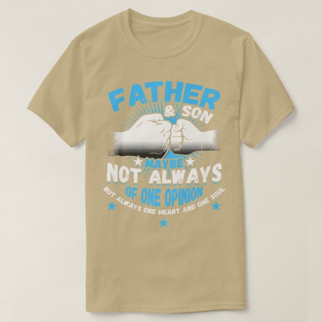 Camiseta Mens Pai e Filho Talvez Nem Sempre Concorde, mas u (Frente do Design)