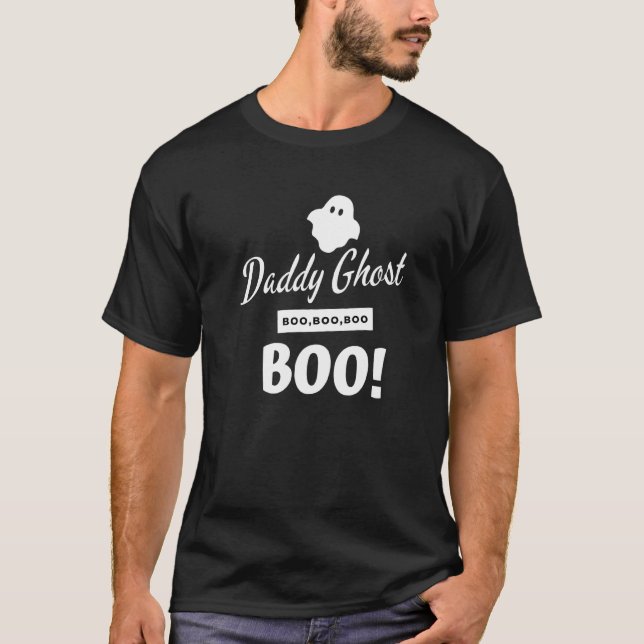Camiseta Mens Pai Ghost Halloween (Frente)