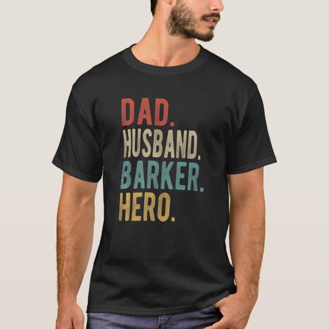 Camiseta Mens Pai Husband Barker Hero (Frente)