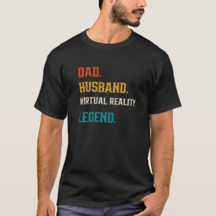Camiseta Mens Pai Husband Realidade virtual Legenda Virtual