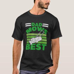 Camiseta Mens Pai Mows Melhor Assistente para jardinagem de