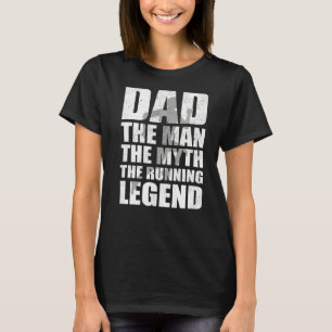 Camiseta Mens Pai O Homem O Mito Da Lenda Corrente