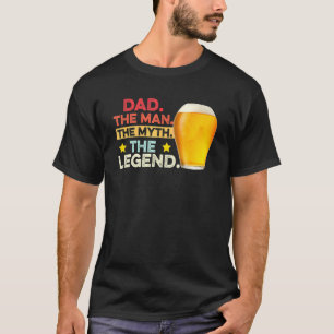 Camiseta Mens Pai O Homem O Mito Os Pais Pais Da Lenda
