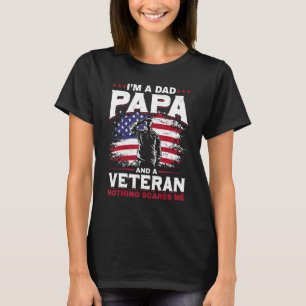 Camiseta Mens Pai Papa Us Veterano Pai Patriótico Soldado