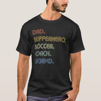 Camiseta Mens Pai Super Herói Coach Legend Engraçado