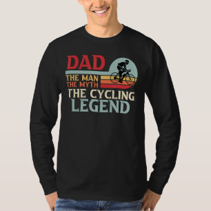 Camiseta Mens Pai Um Homem O Mito Do Ciclista Da Lenda Da B