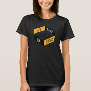 Camiseta Mens Pais Compram Minhas Ferramentas Minhas Regras