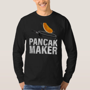Camiseta Mens Pancake Maker Comida do Café da Manhã Pancake