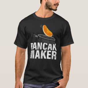 Camiseta Mens Pancake Maker Comida do Café da Manhã Pancake