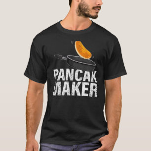 Camiseta Mens Pancake Maker Comida do Café da Manhã Pancake