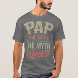 Camiseta Mens Pap T dos netos Pap o Mito Perna