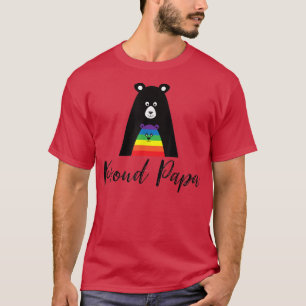 Camiseta Mens Papa Bear LGBT Pride Gay Rainbow Proud Papa F