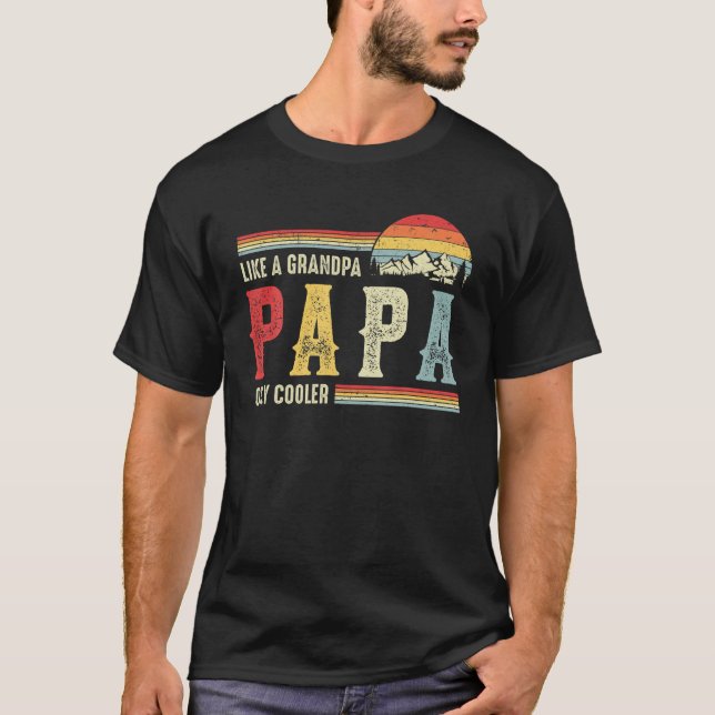 Camiseta Mens Papá Como Um Avô Só Mais Legal Para Homens En (Frente)