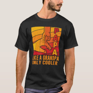 Camiseta Mens Papa Como Um Vovô Só Pai Mais Fria Padre De