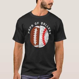 Camiseta Mens Papá De Ballers Futebol Baseball Papá