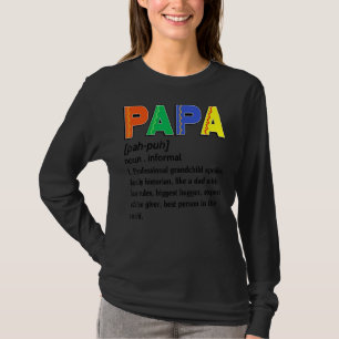 Camiseta Mens Papa Definição Novo Dia de os pais Nutriciona